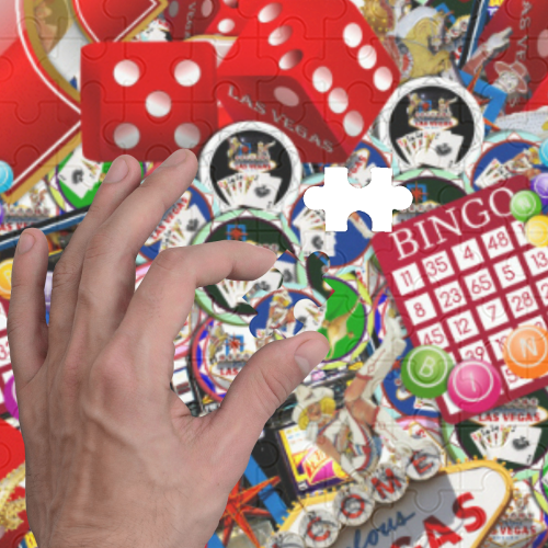 Gamblers Delight - Las Vegas Icons 300-Piece Wooden Photo Puzzles