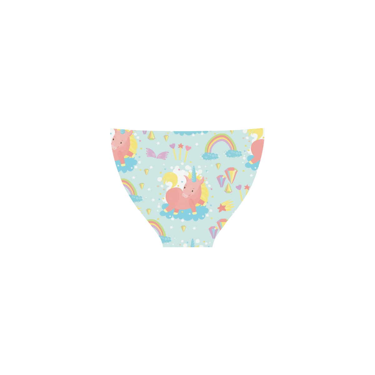 Unicorn And Rainbow Pattern Custom Bikini Swimsuit (Model S01)