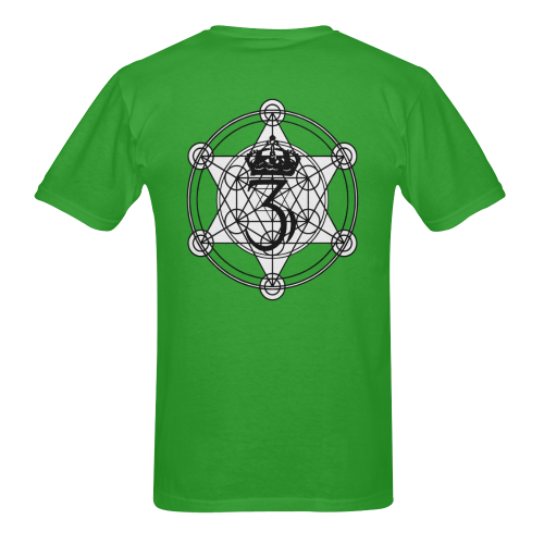 GOD Men Tee Green Men's T-Shirt in USA Size (Two Sides Printing)