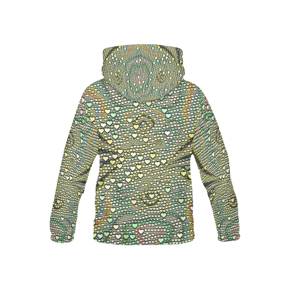 hearts everywhere E  by JamColors All Over Print Hoodie for Kid (USA Size) (Model H13)