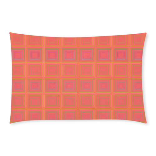 Pale pink golden multiple squares 3-Piece Bedding Set