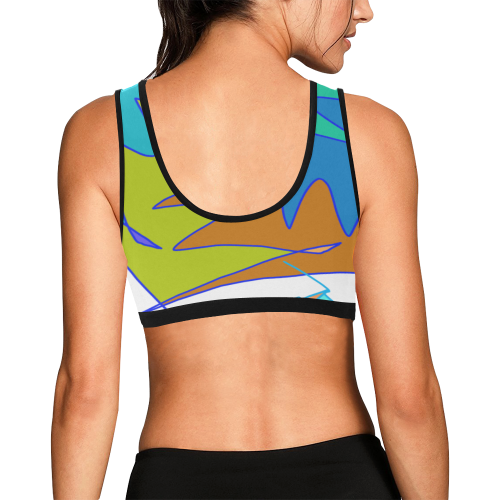 Abstract Design 2020 Women's All Over Print Sports Bra (Model T52)