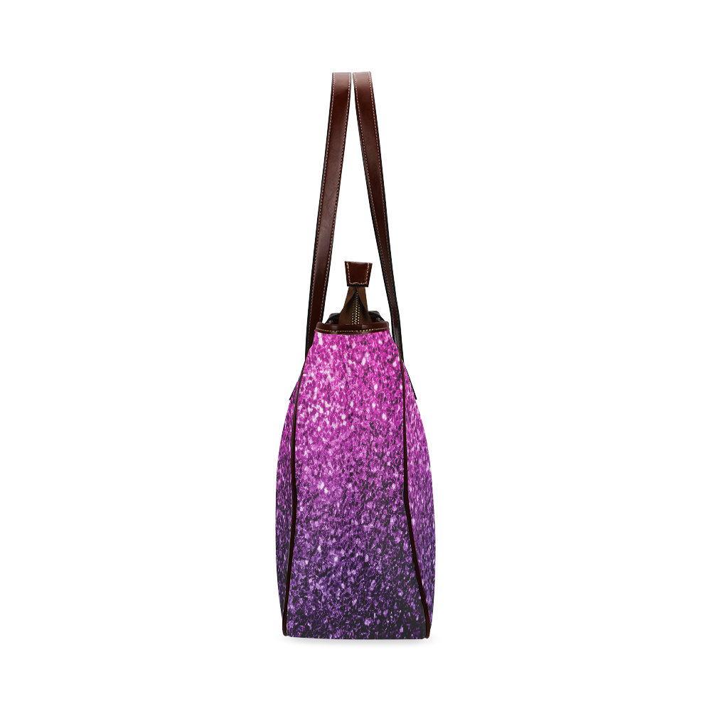 Beautiful Purple Pink Ombre glitter sparkles Classic Tote Bag (Model 1644)