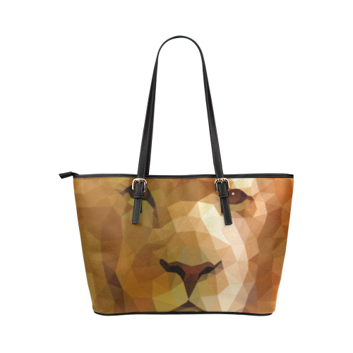 Polymetric Lion Leather Tote Bag/Small (Model 1651)