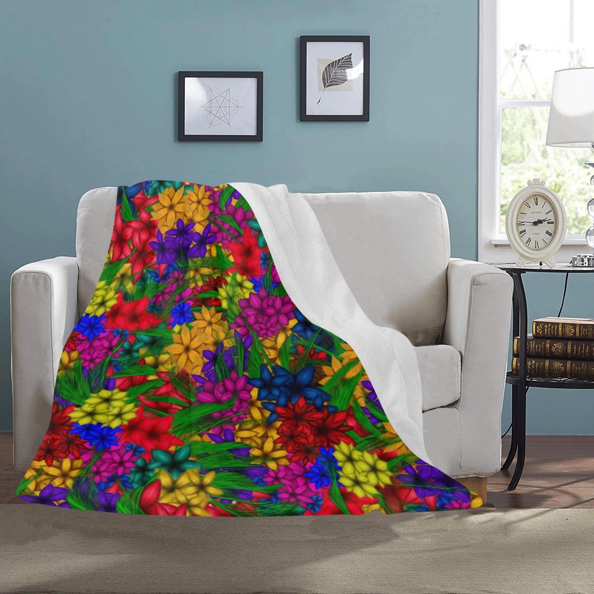 Flower Power Ultra-Soft Micro Fleece Blanket 50"x60"