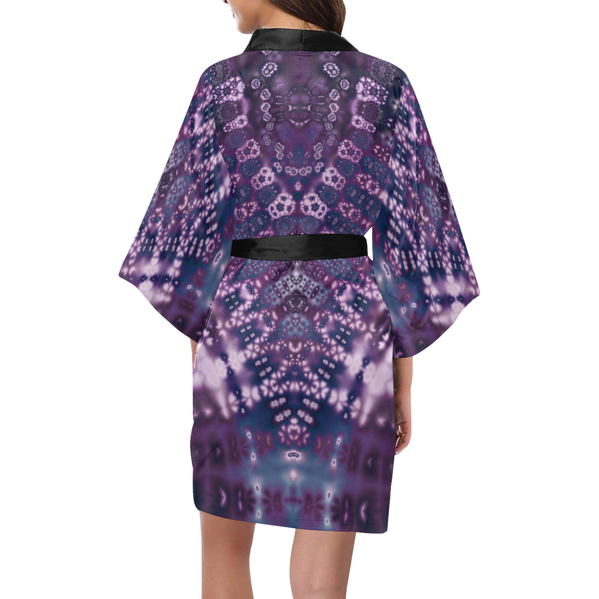 Awesome Purple Pattern Kimono Robe