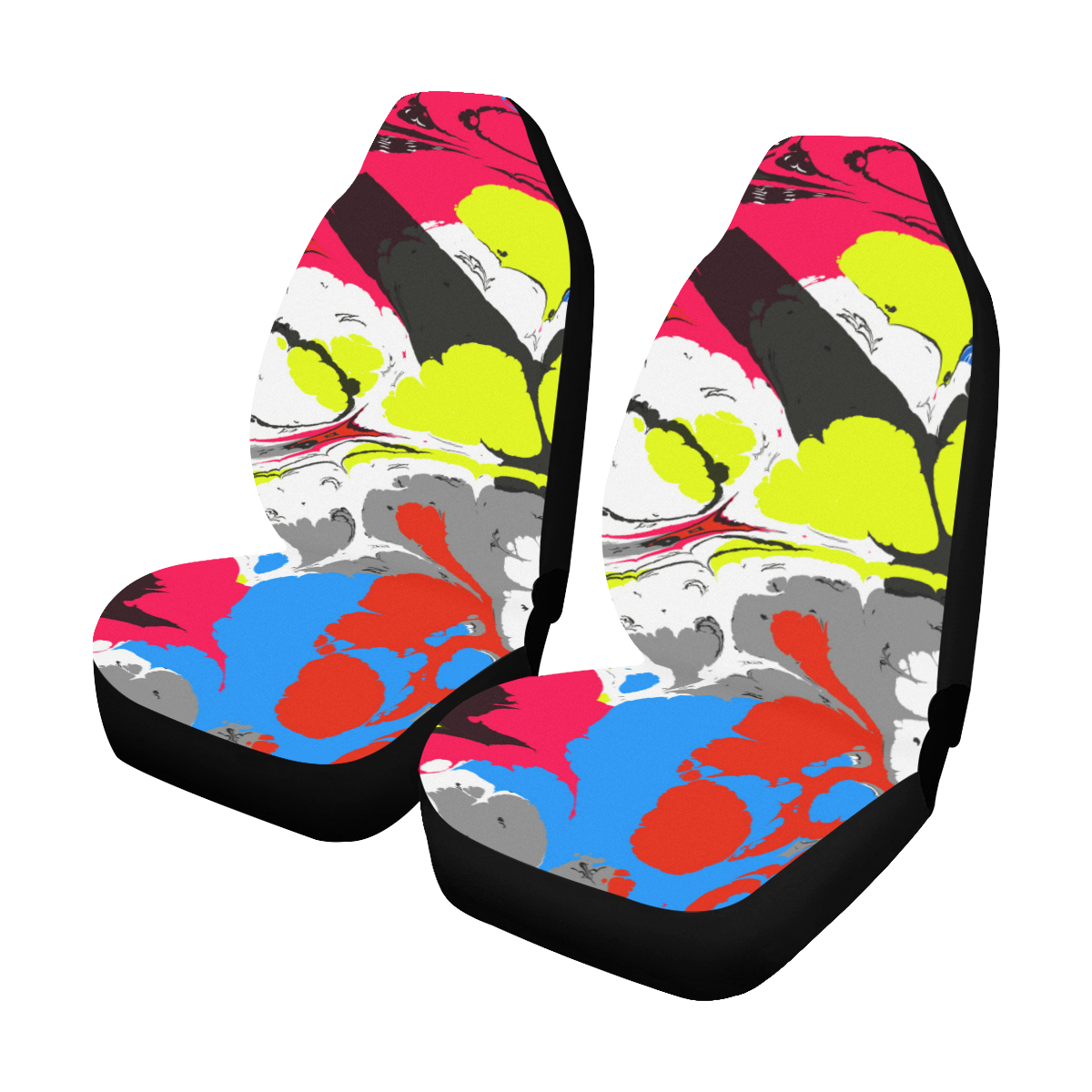 Colorful distorted shapes2 Car Seat Covers (Set of 2)