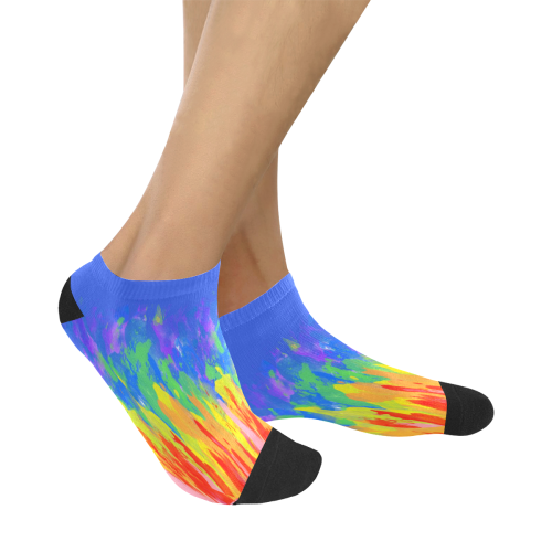Flames Paint Abstract Classic Blue Women's Ankle Socks