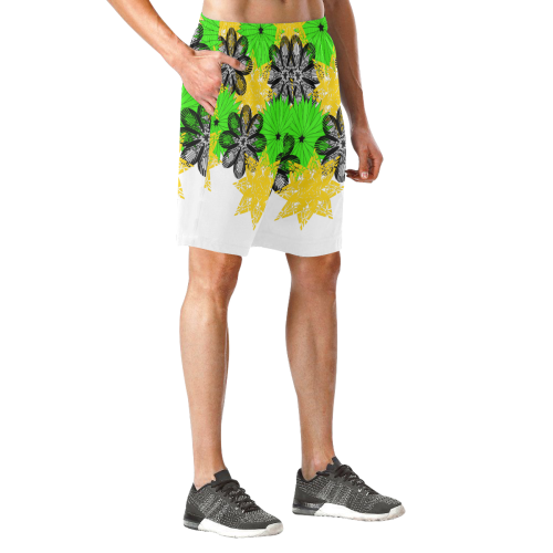 abstract bouquet Men's All Over Print Elastic Beach Shorts (Model L20)