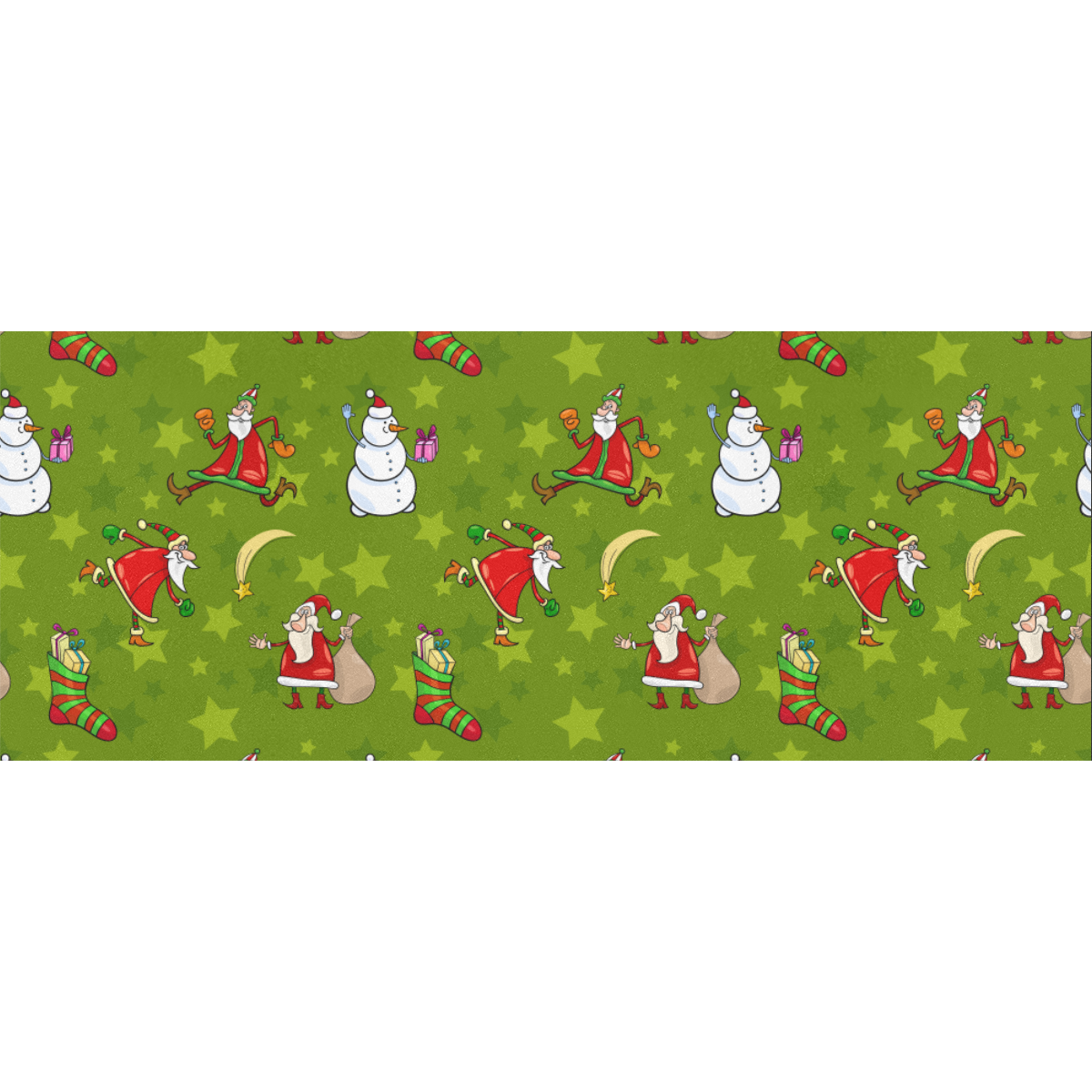 Funny Christmas Santa Claus Snowman Pattern Gift Wrapping Paper 58"x 23" (1 Roll)