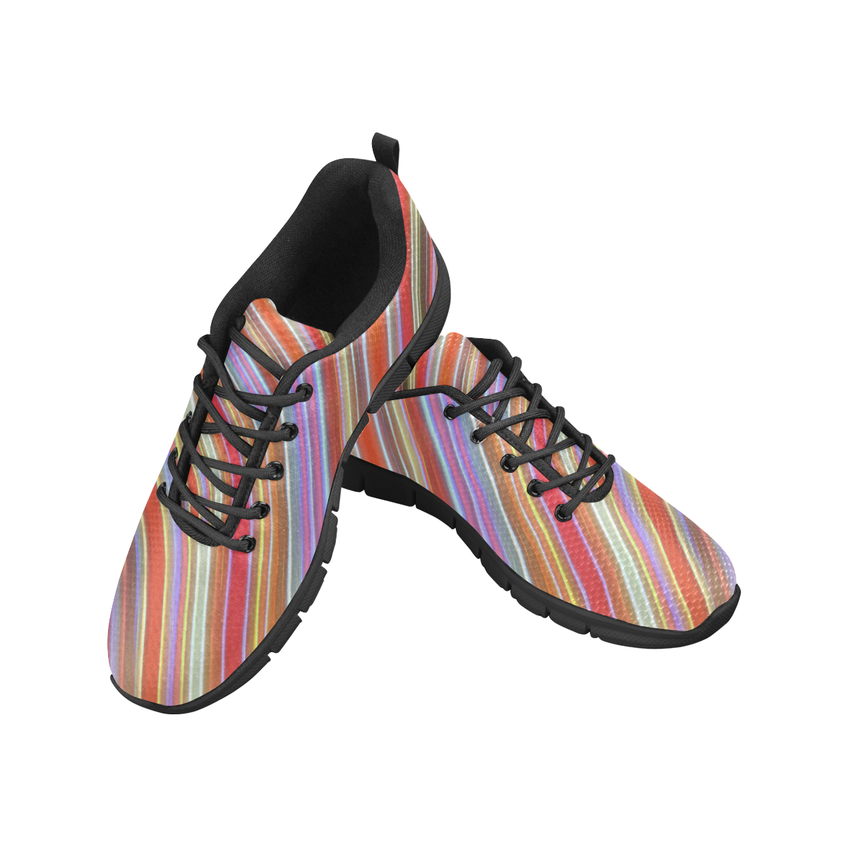 Wild Wavy Lines 09 Women's Breathable Running Shoes (Model 055)