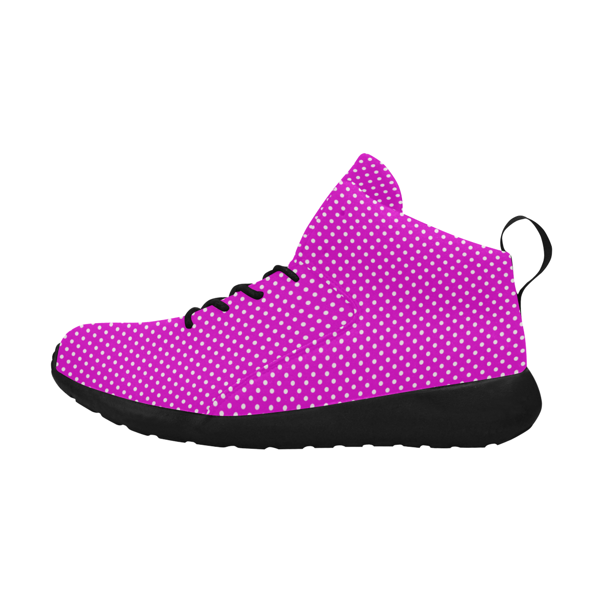 Pink polka dots Women's Chukka Training Shoes/Large Size (Model 57502)