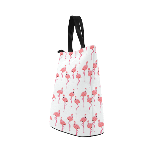 Classic Pink Flamingo Pattern Nylon Lunch Tote Bag (Model 1670)