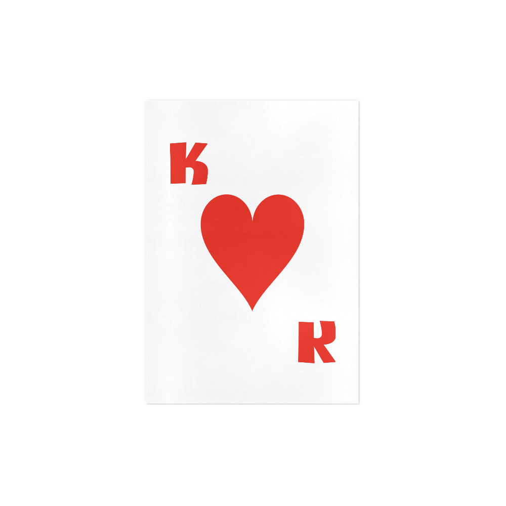 Playing Card King of Hearts Art Print 7‘’x10‘’