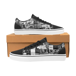 skate emo Men's Low Top Skateboarding Shoes (Model E001-2)