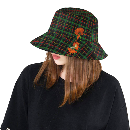 Poppy Elve On Tartan All Over Print Bucket Hat
