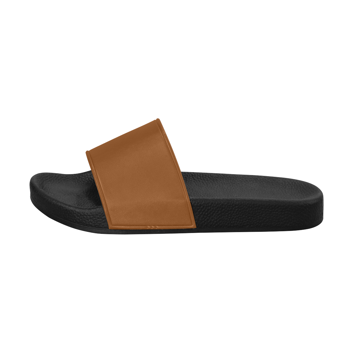 color saddle brown Men's Slide Sandals (Model 057)