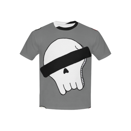 skull dark grey Kids' All Over Print T-shirt (USA Size) (Model T40)