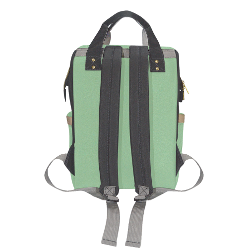 color dark sea green Multi-Function Diaper Backpack/Diaper Bag (Model 1688)