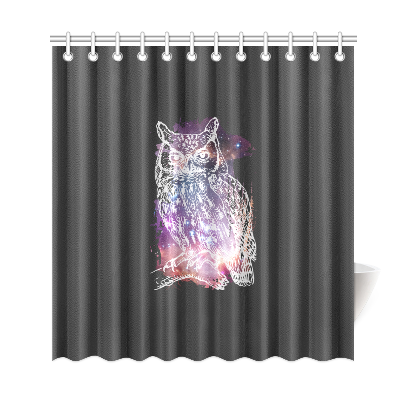 Cosmic Owl - Galaxy - Hipster Shower Curtain 69"x72"