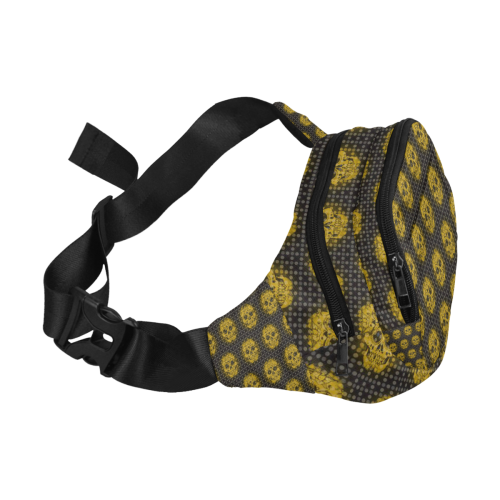 skulls and dotts,golden by JamColors Fanny Pack/Small (Model 1677)