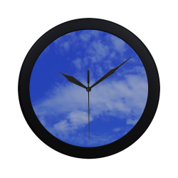 Blue Clouds Circular Plastic Wall clock