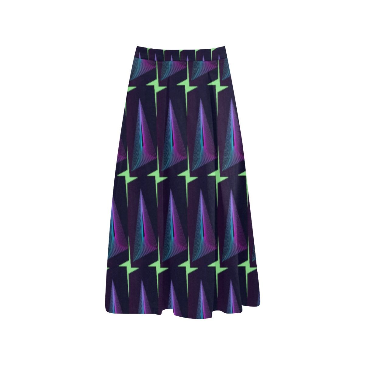 Graphic illusion Aoede Crepe Skirt (Model D16)