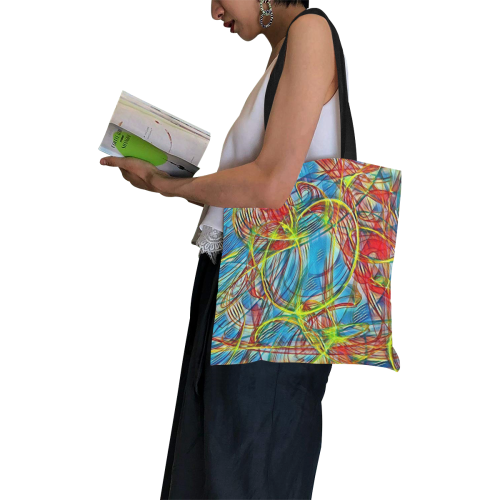 abstract joy 4 by JamColors All Over Print Canvas Tote Bag/Small (Model 1697)