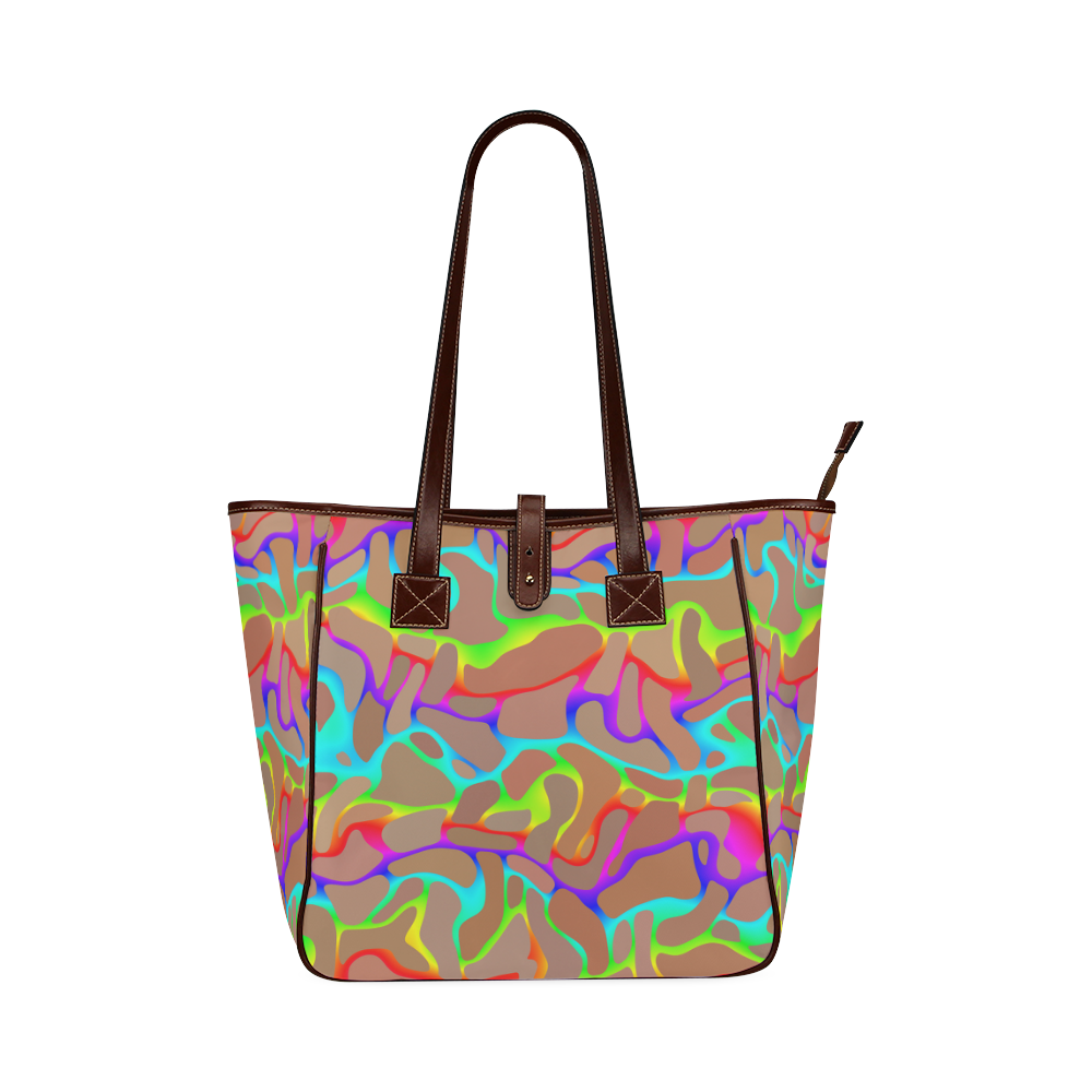 Colorful wavy shapes Classic Tote Bag (Model 1644)