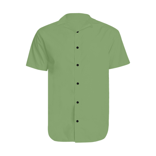 color asparagus Men's Short Sleeve Shirt with Lapel Collar (Model T54)