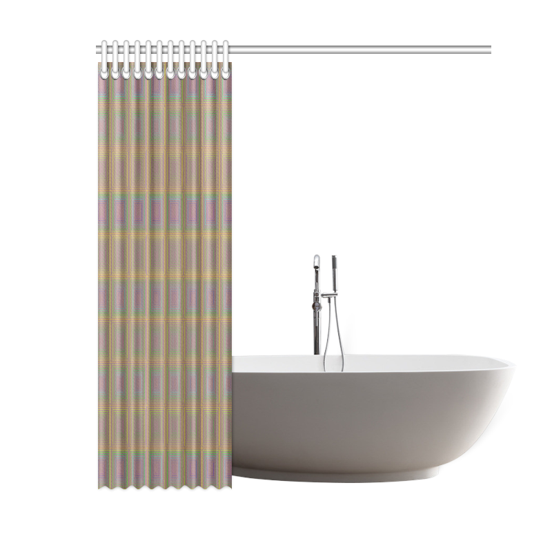 Violet brownish multicolored multiple squares Shower Curtain 60"x72"