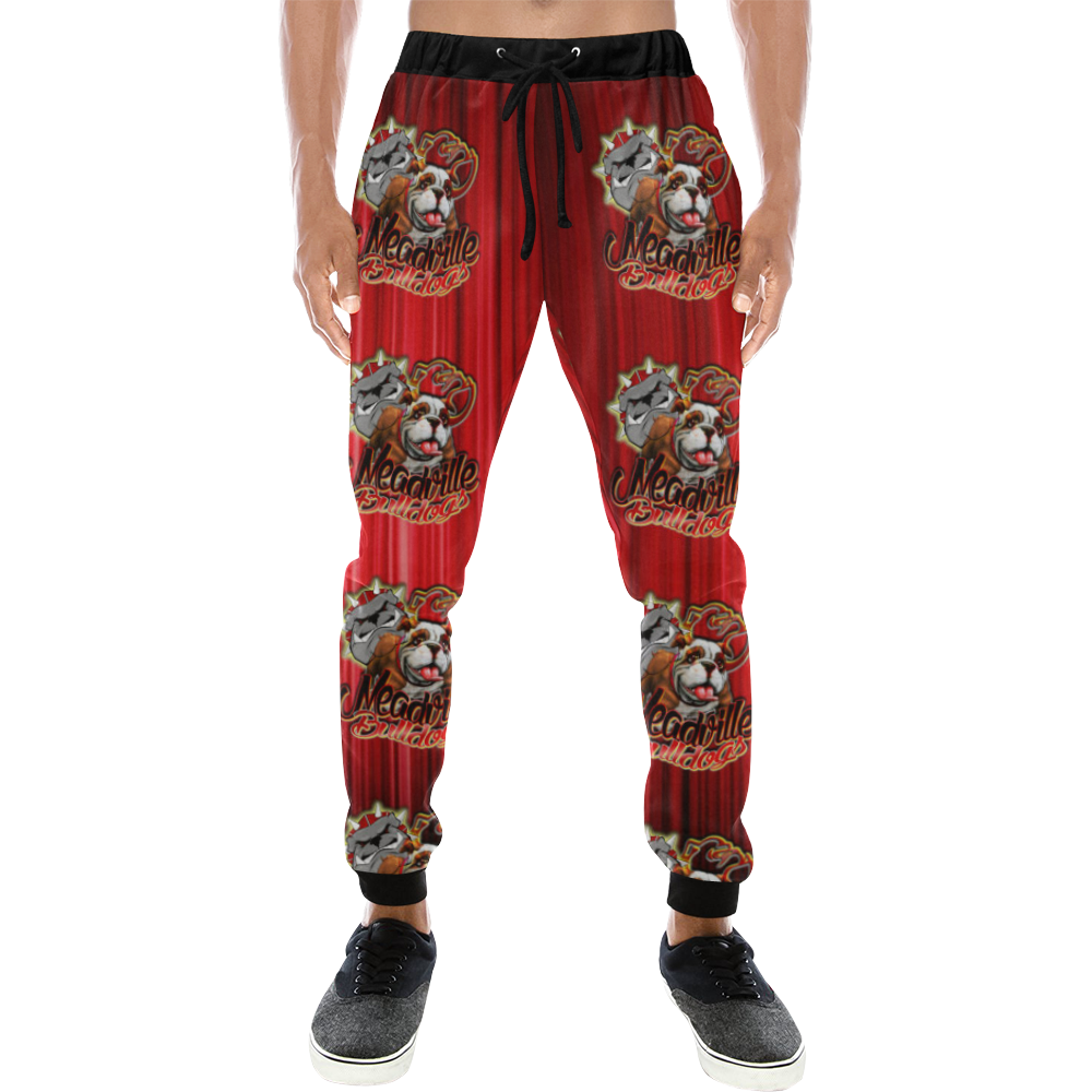 Meadville Bulldogs - Curtain Men's All Over Print Sweatpants (Model L11)