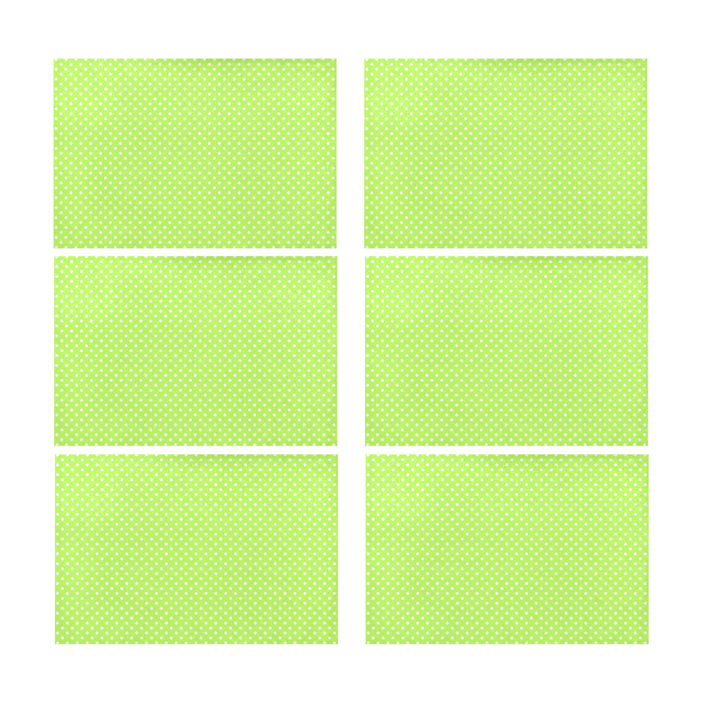 Mint green polka dots Placemat 12’’ x 18’’ (Set of 6)