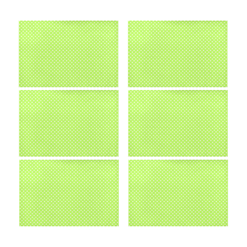 Mint green polka dots Placemat 12’’ x 18’’ (Set of 6)