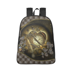 Awesome steampunk heart Fabric School Backpack (Model 1682) (Large)