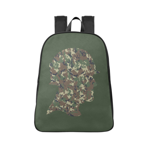 Forest Camouflage Soldier Fabric School Backpack (Model 1682) (Large)