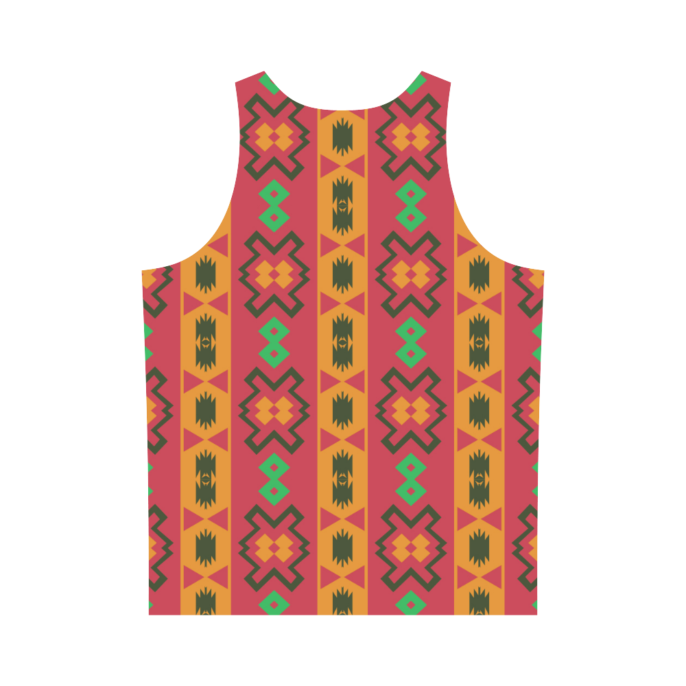 Tribal shapes in retro colors (2) All Over Print Tank Top for Men (Model T43)