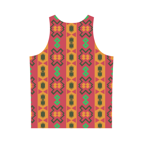 Tribal shapes in retro colors (2) All Over Print Tank Top for Men (Model T43)
