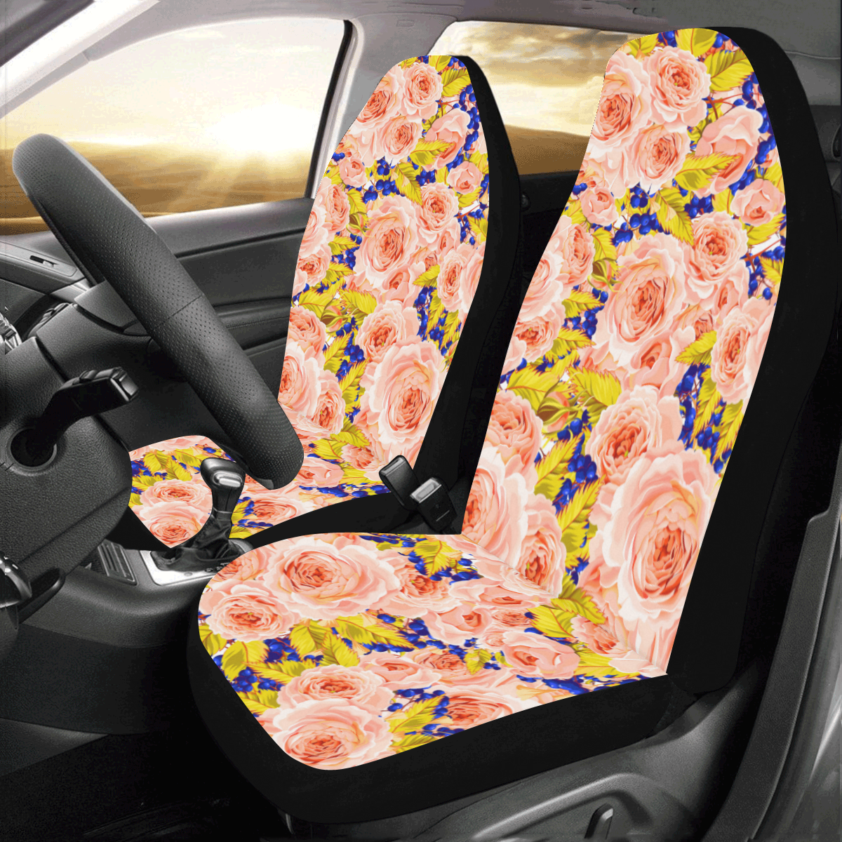 Rose Flower Car Seat Covers (Set of 2)