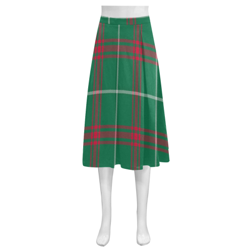 Welsh National Tartan Mnemosyne Women's Crepe Skirt (Model D16)