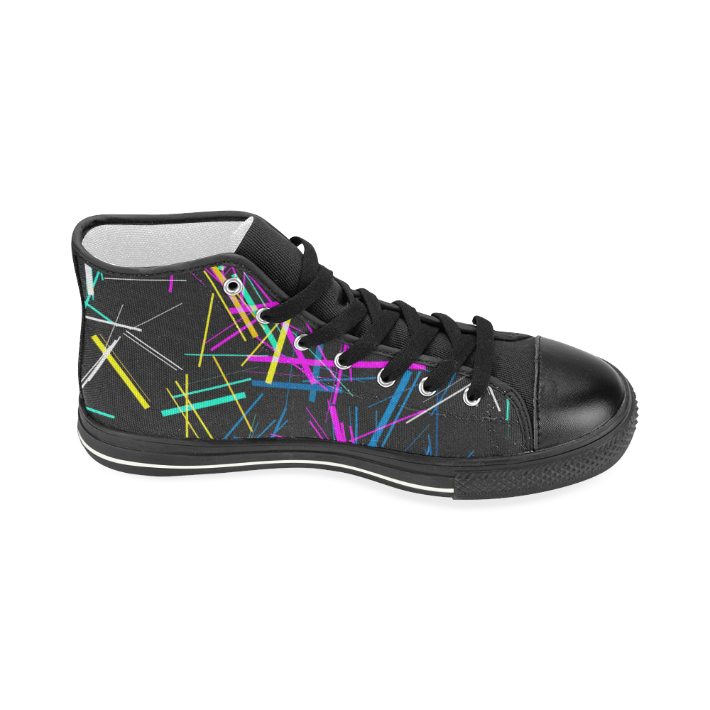 New Pattern factory 1A by JamColors Women's Classic High Top Canvas Shoes (Model 017)