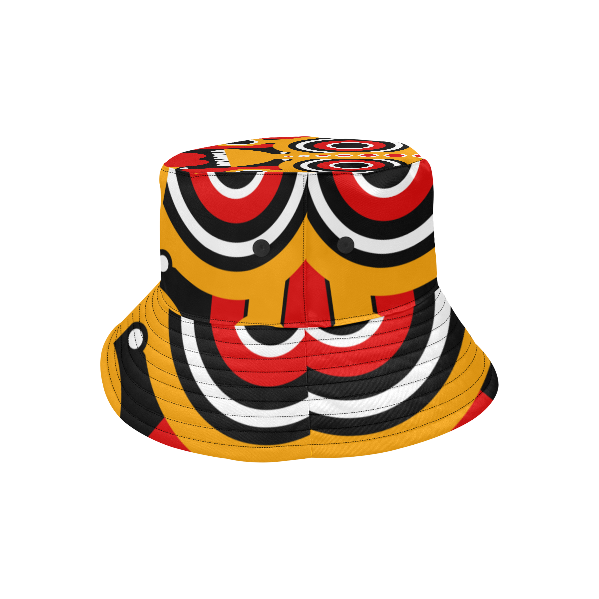 Red Yellow Tiki Tribal All Over Print Bucket Hat