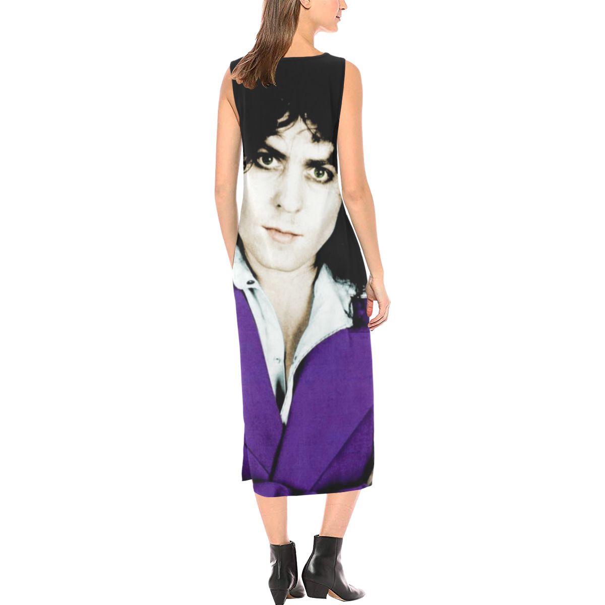 PURPLE JACKET MARC SLEEVELESS DRESS Phaedra Sleeveless Open Fork Long Dress (Model D08)