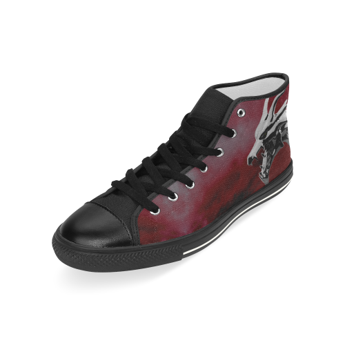 Steel Dragons V1.0 Red Men’s Classic High Top Canvas Shoes (Model 017)
