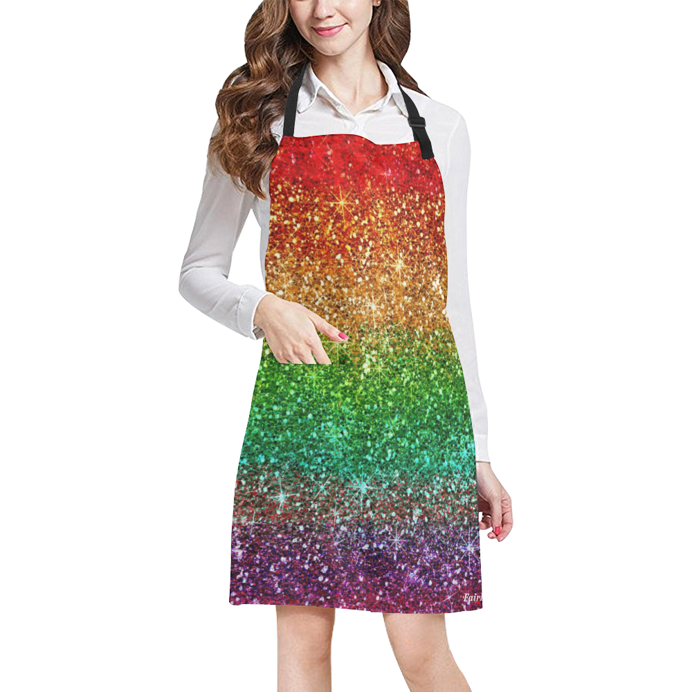Fairlings Delight's Fabulous Pride Collection- Rainbow Sparkle 53086 All Over Print Apron