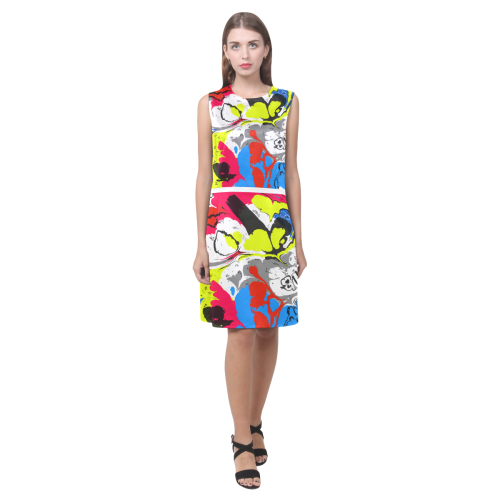 Colorful distorted shapes2 Eos Women's Sleeveless Dress (Model D01)