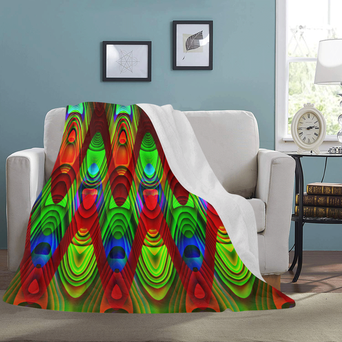 2D Wave #1B - Jera Nour Ultra-Soft Micro Fleece Blanket 60"x80"