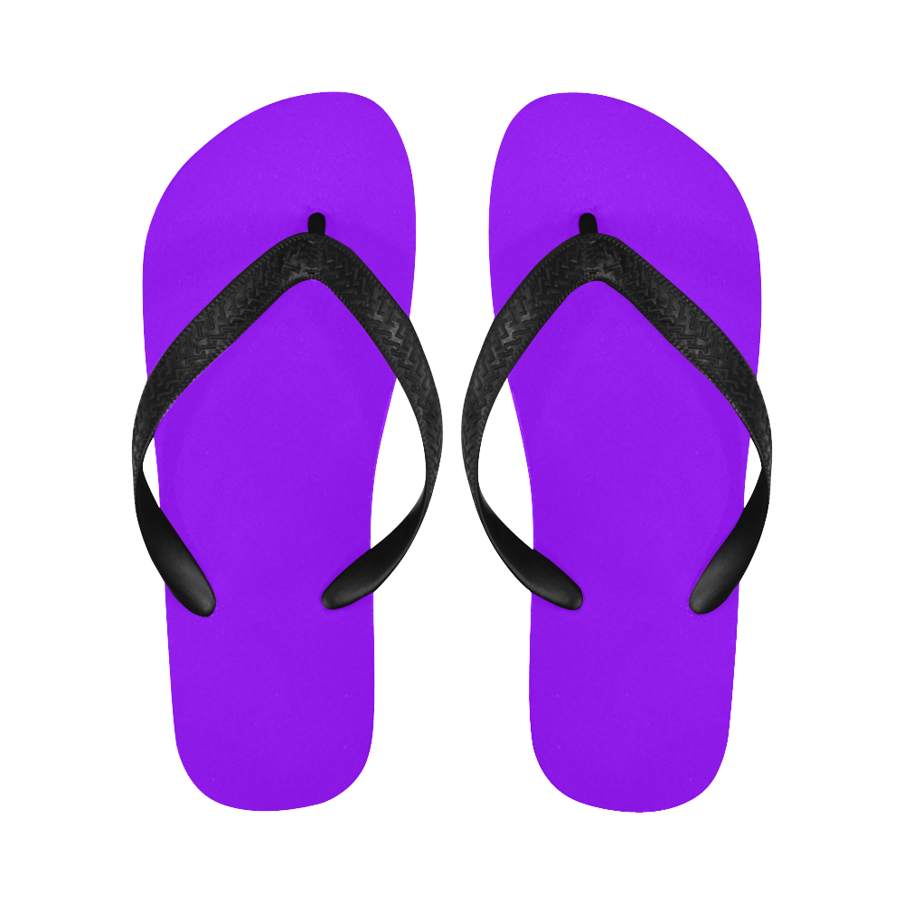 color electric violet Flip Flops for Men/Women (Model 040)
