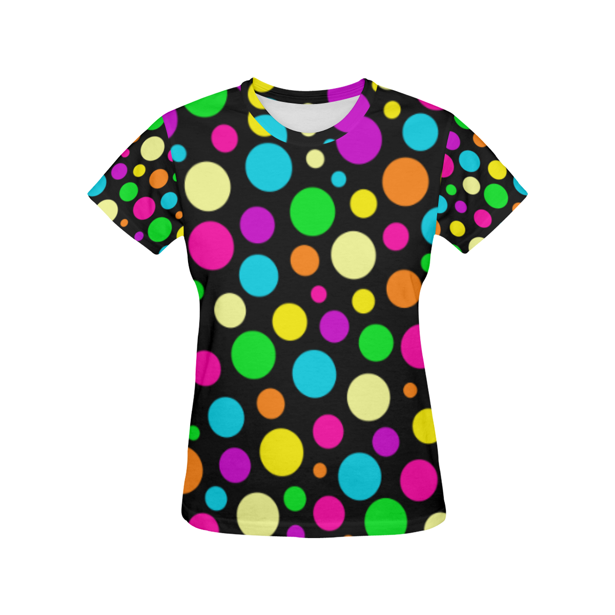 Circulos Multicolores All Over Print T-Shirt for Women (USA Size) (Model T40)