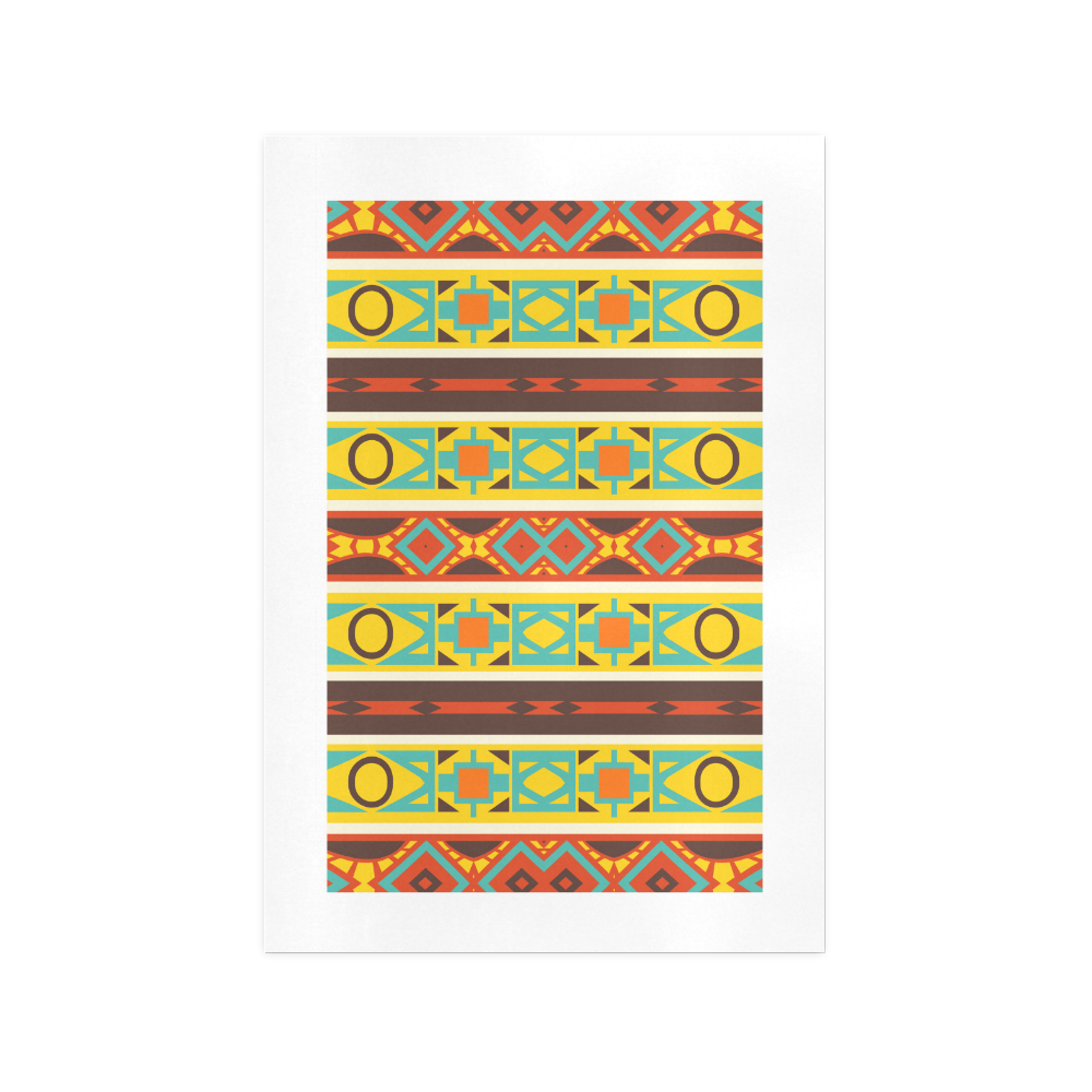 Ovals rhombus and squares Art Print 13‘’x19‘’